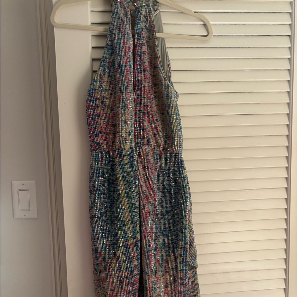 SAYLOR Multicolor Sequin Halter dress - Picture 3 of 4